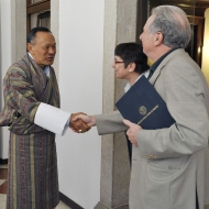 Visita Primo Ministro del Bhutan, Università di Trento, 4.6.2010, foto Alessio Coser